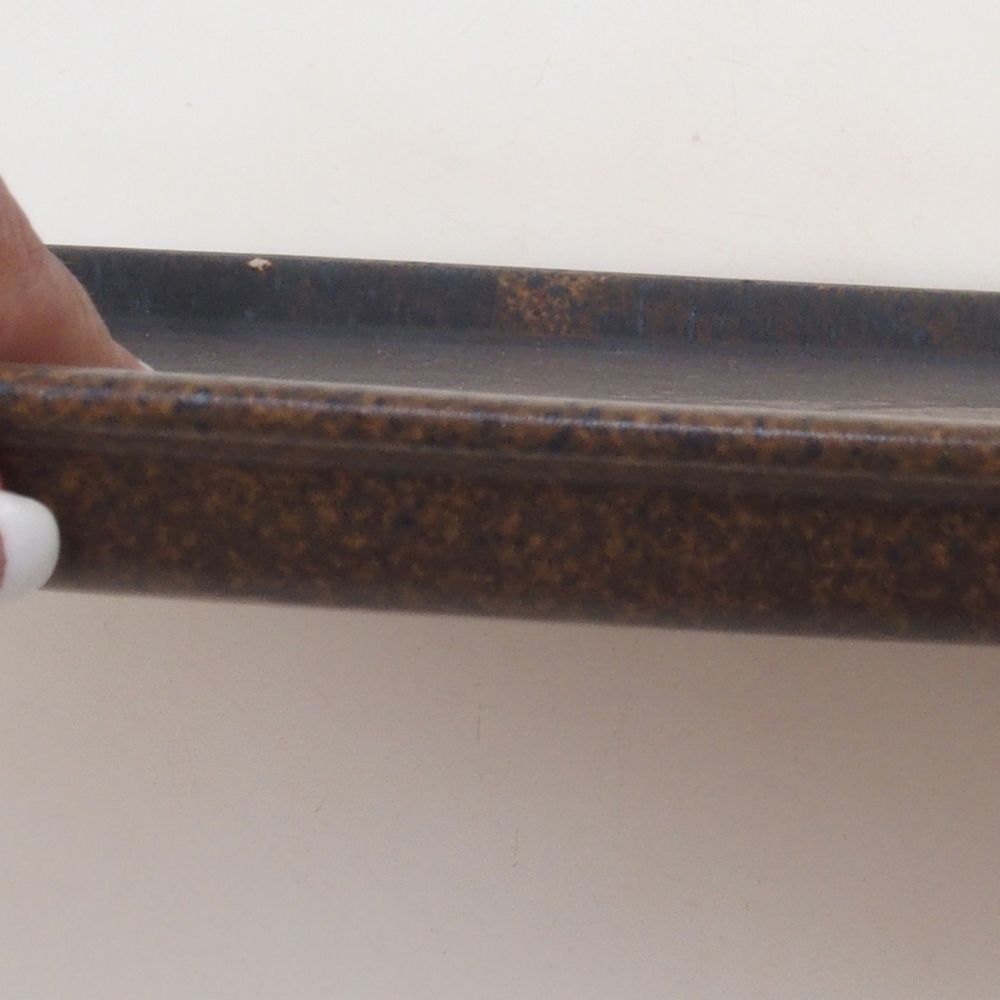Keramický tanier H09 – 28,5 x 19,5 x 1,5 cm – hnedý