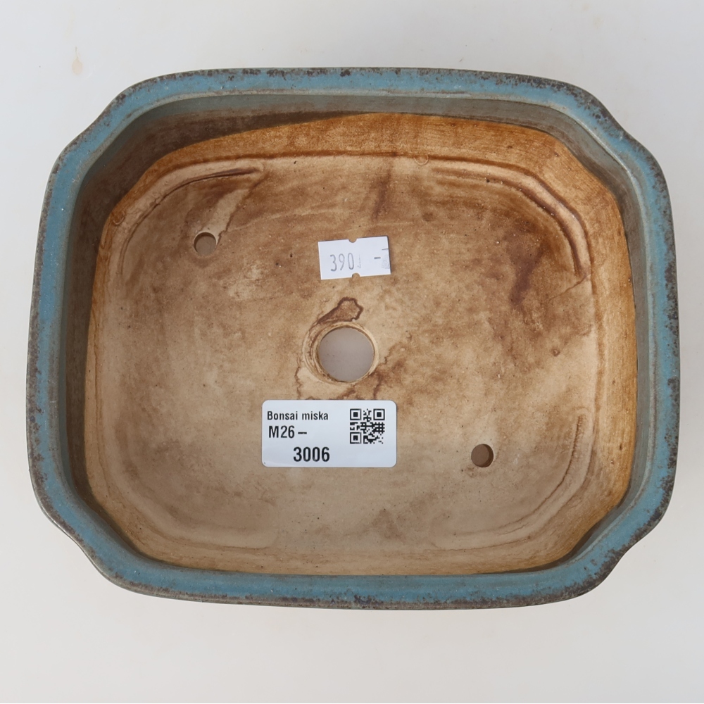 Keramická miska na bonsaje 17,5 x 14,5 x 5 cm, farba modrá