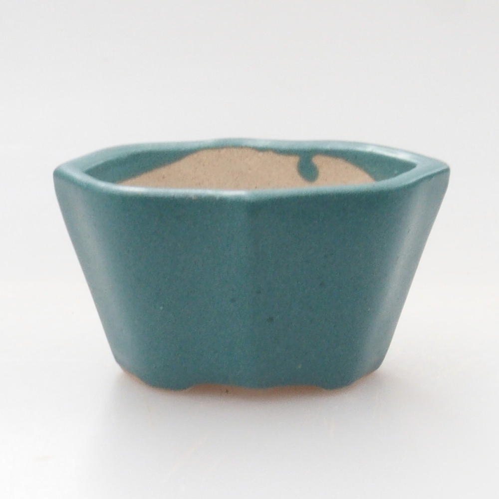Keramická bonsai miska 3 x 4,5 x 2,5 cm, farba modrá