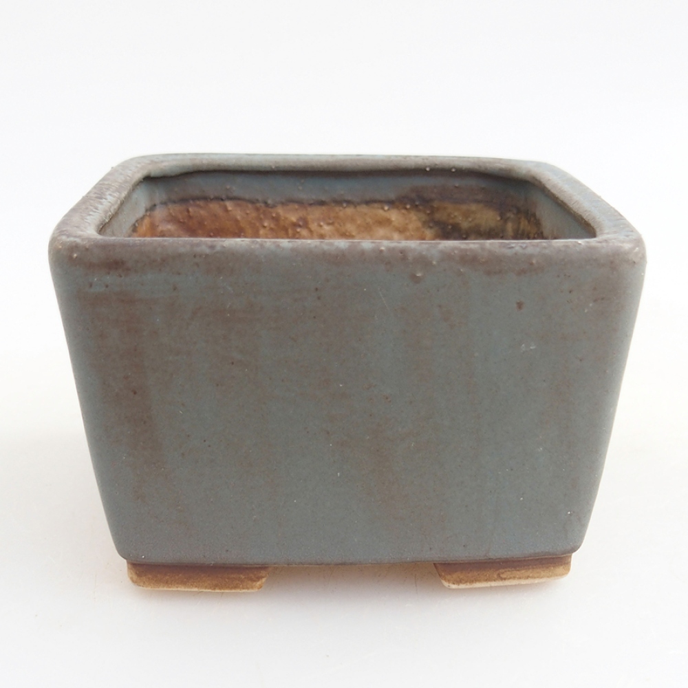 Keramická miska na bonsaje 8 x 8 x 5,5 cm, farba modrá