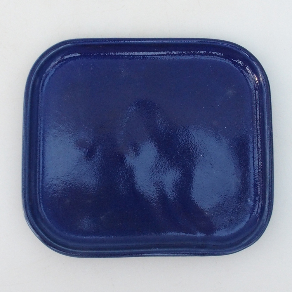 Keramická podmiska H38 -12 x 11 x 1 cm - modrá