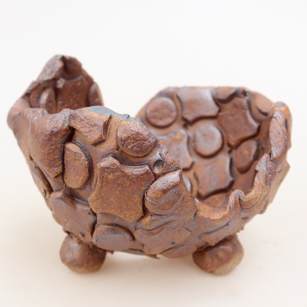 Keramická škrupina  9 x 8 x 5,5 cm, farba hnedá