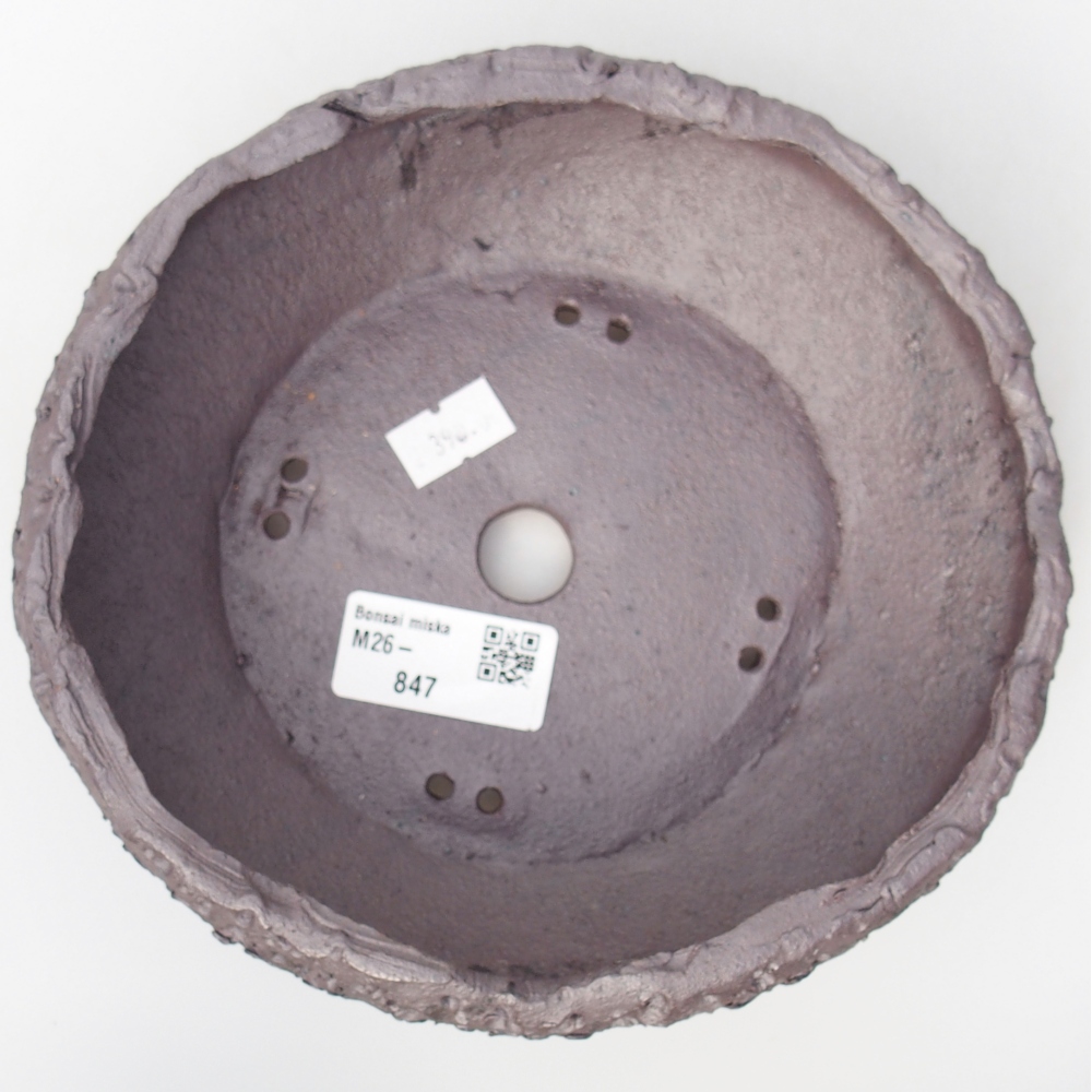 Keramická bonsajová miska 18 x 17 x 5 cm, farba kovu