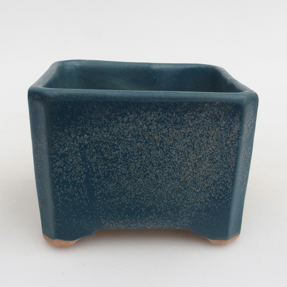 Keramická bonsai miska 9,5 x 9,5 x 7 cm, farba modra