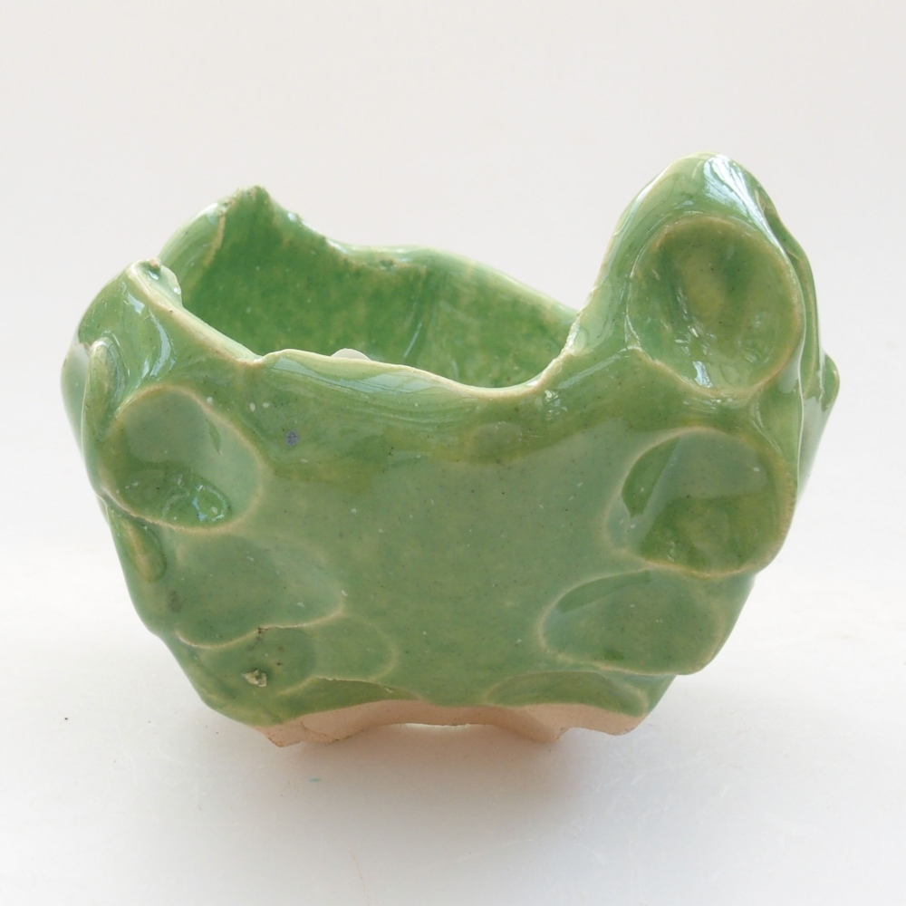 Keramická Škrupina 7 x 7 x 6 cm, farba zelená