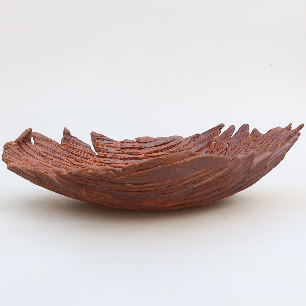 Keramická škrupina  24 x 17 x 6,5 cm, farba hnedá