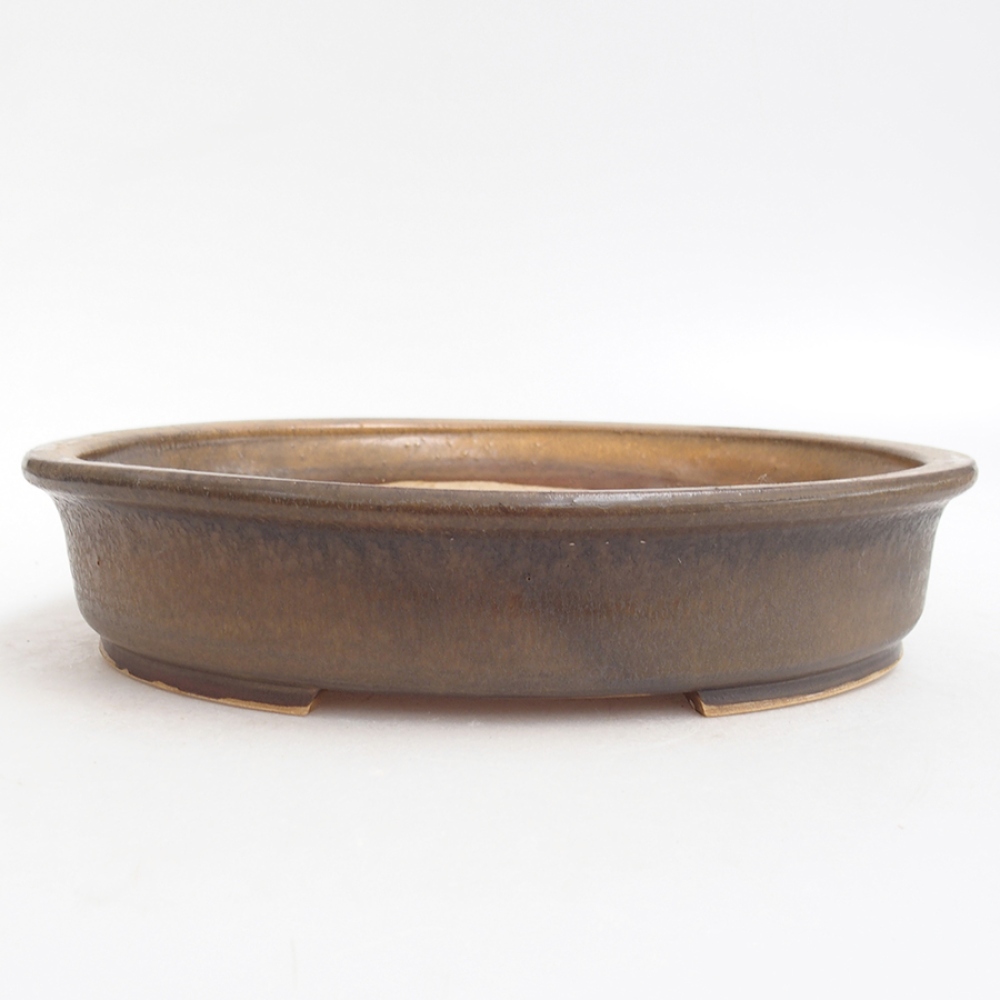 Keramická bonsai miska  23,5 x 21 x 5  cm, farba hnedá