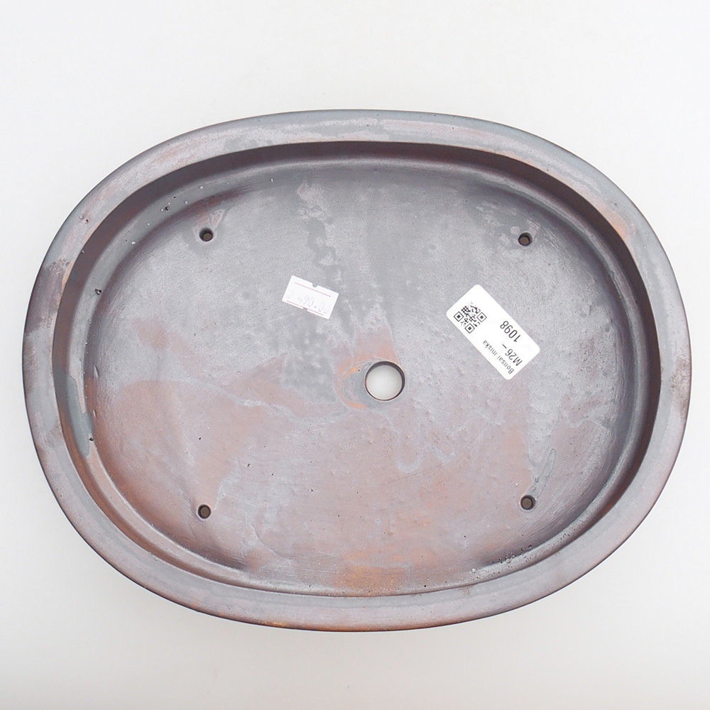 Keramická bonsajová miska 26 x 20 x 5 cm, farba kovu