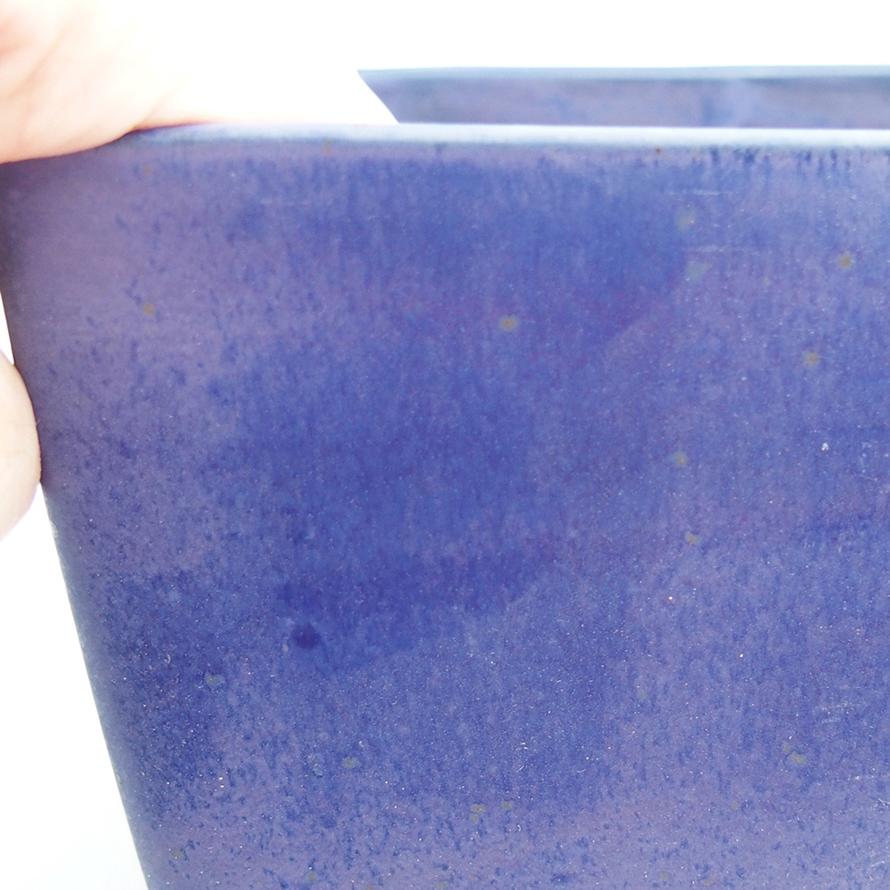 Keramická miska na bonsaje 15 x 15 x 10,5 cm, farba modrá