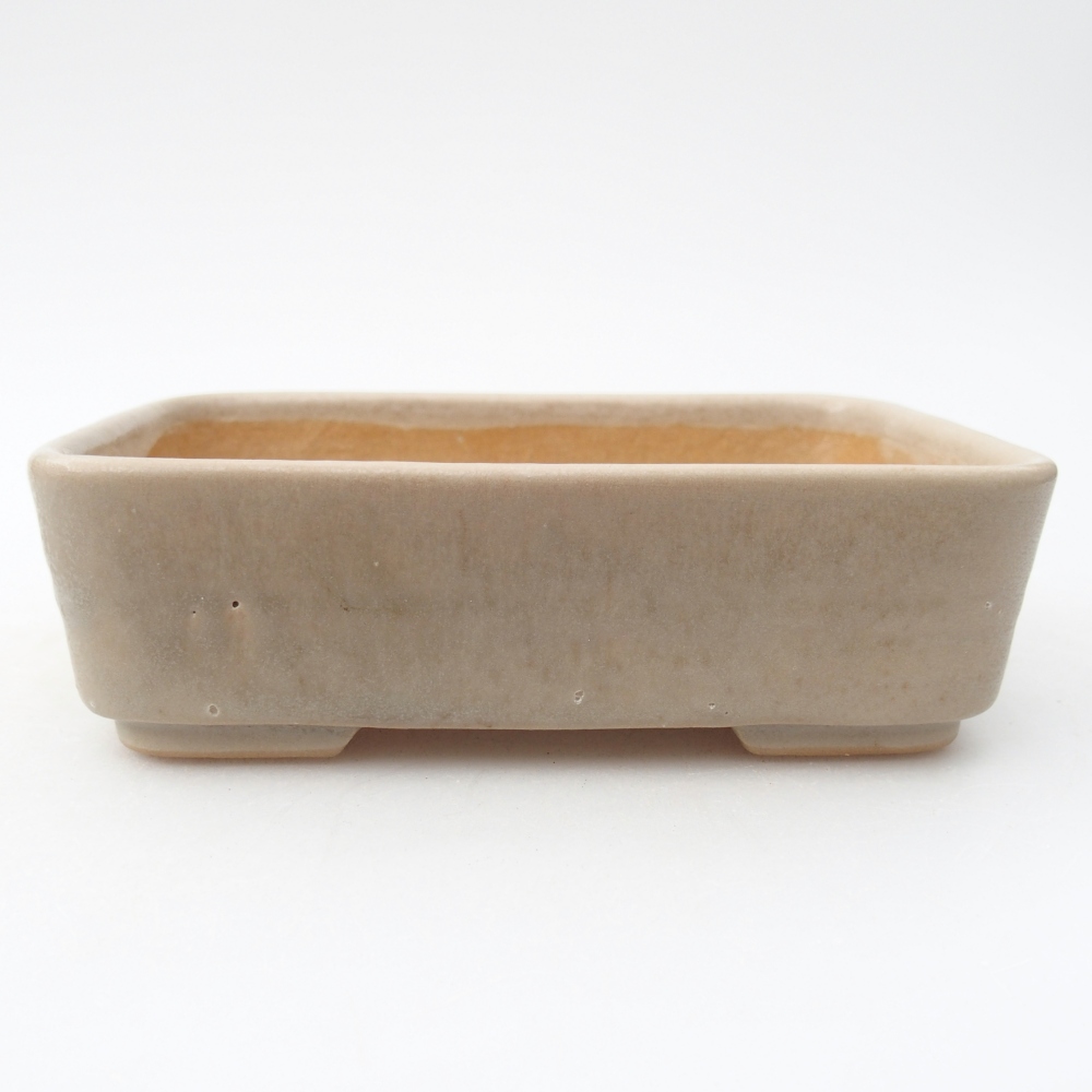 Keramická bonsajová miska 14,5 x 10,5 x 4,5 cm, farba béžová