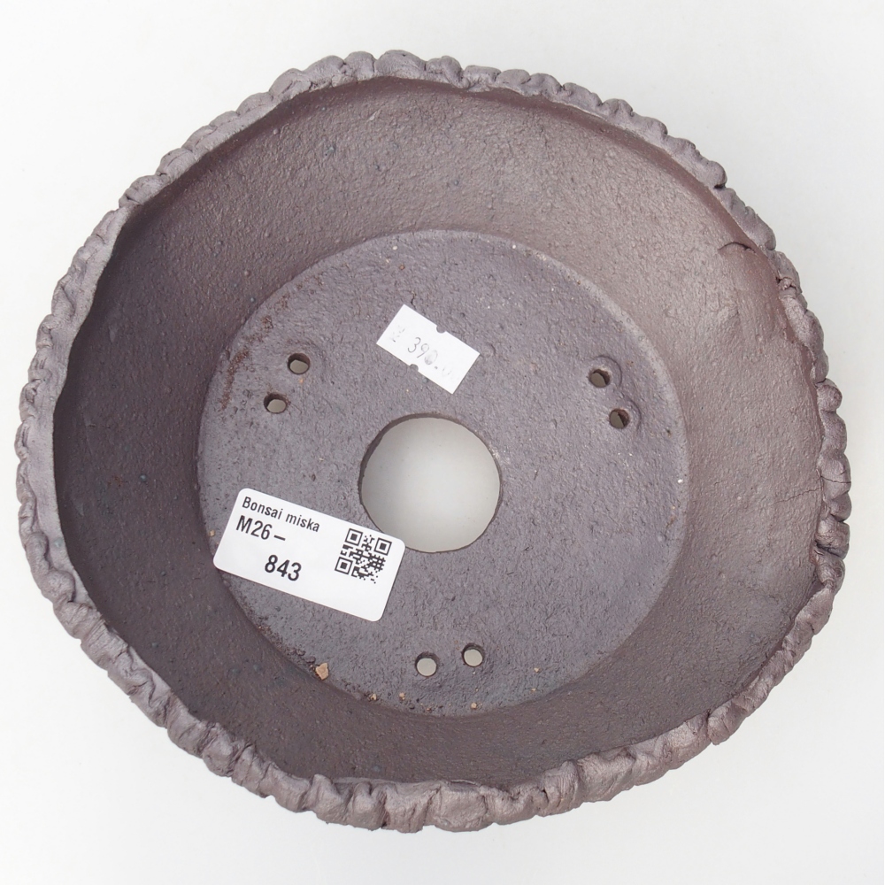 Keramická bonsajová miska 16,5 x 16,5 x 6,5 cm, farba kovu