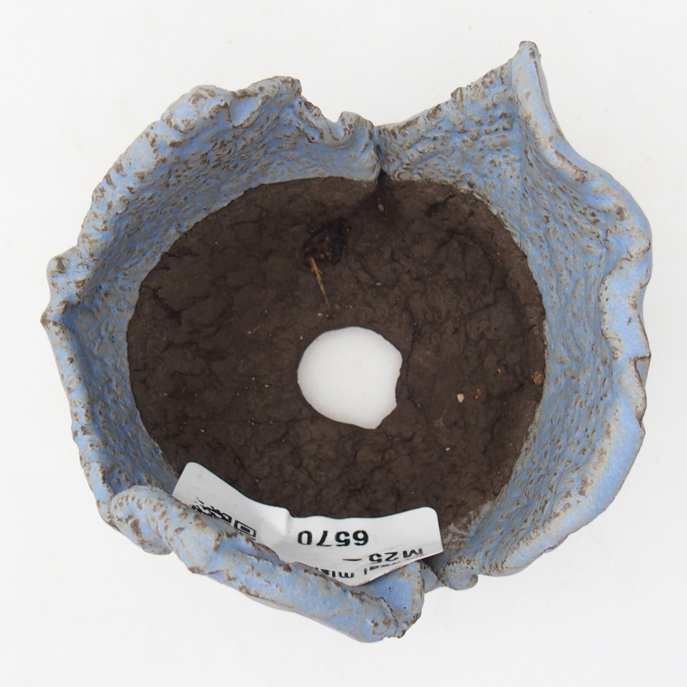 Keramická mušľa 7 x 8 x 5,5 cm , farba modrá