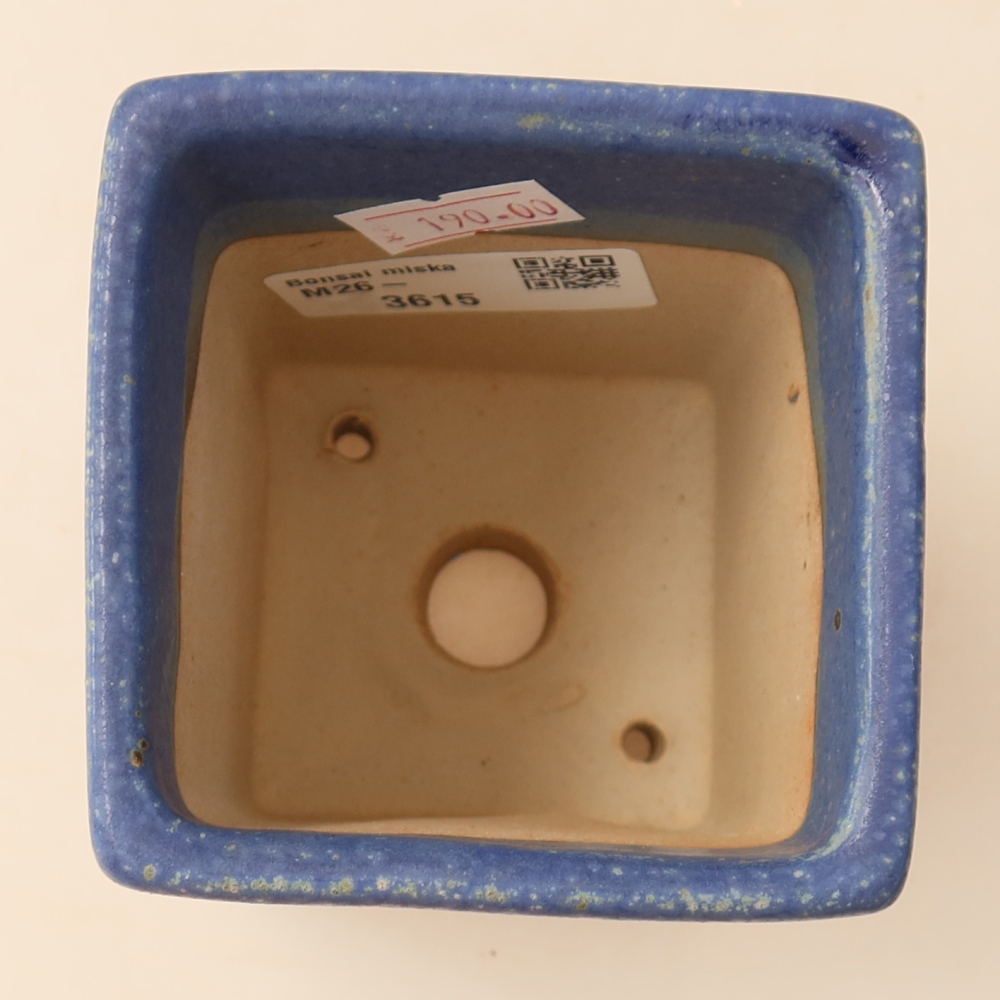 Keramická miska na bonsai 7,5 x 7,5 x 10 cm, farba modrá