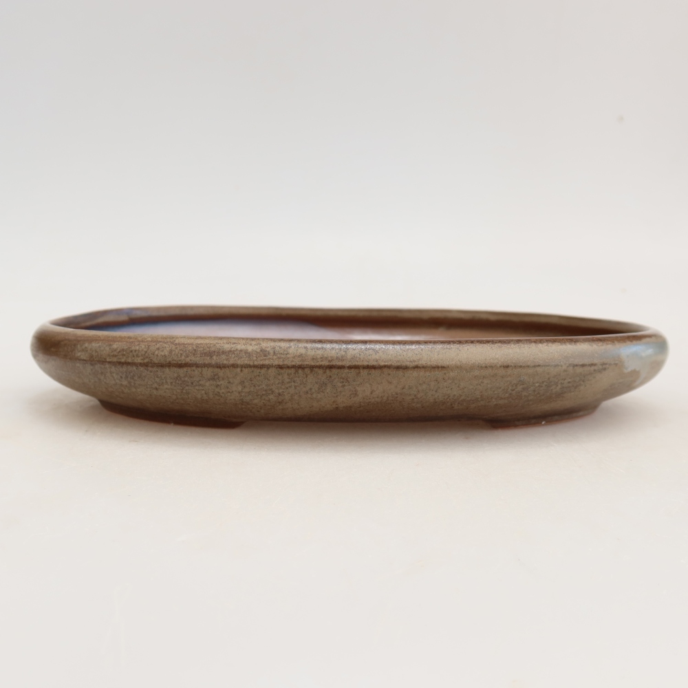 Keramická miska na bonsaje 22,5 x 16,5 x 3 cm, hnedá