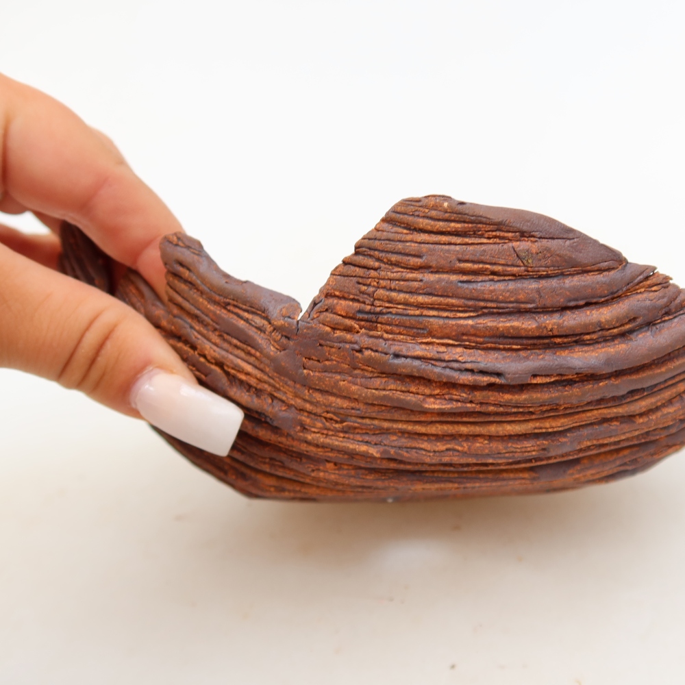 Keramická škrupina  19 x 14 x 7 cm, farba hnedá