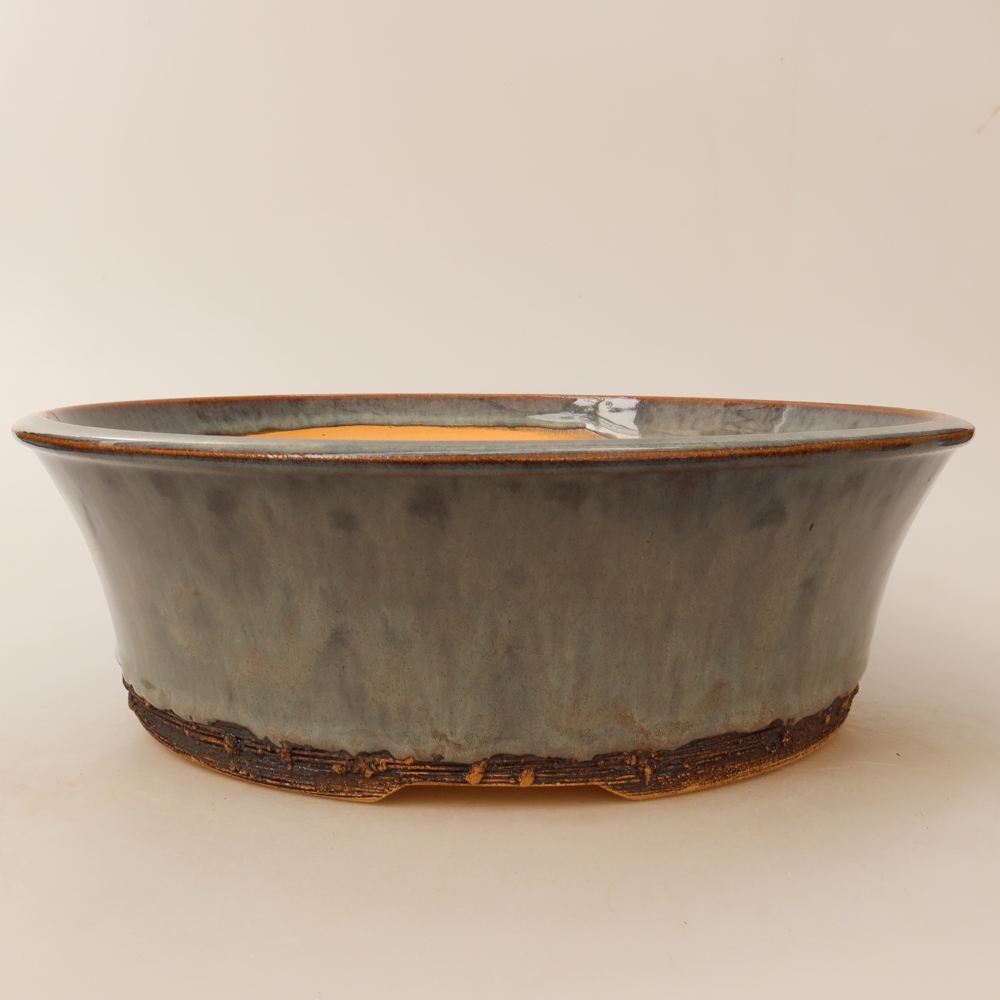 Keramická miska na bonsai 27,5 x 27,5 x 8,5 cm, farba sivá