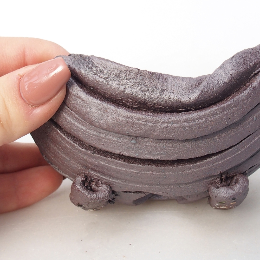 Keramická mušľa 11 x 8,5 x 6 cm , kovová farba