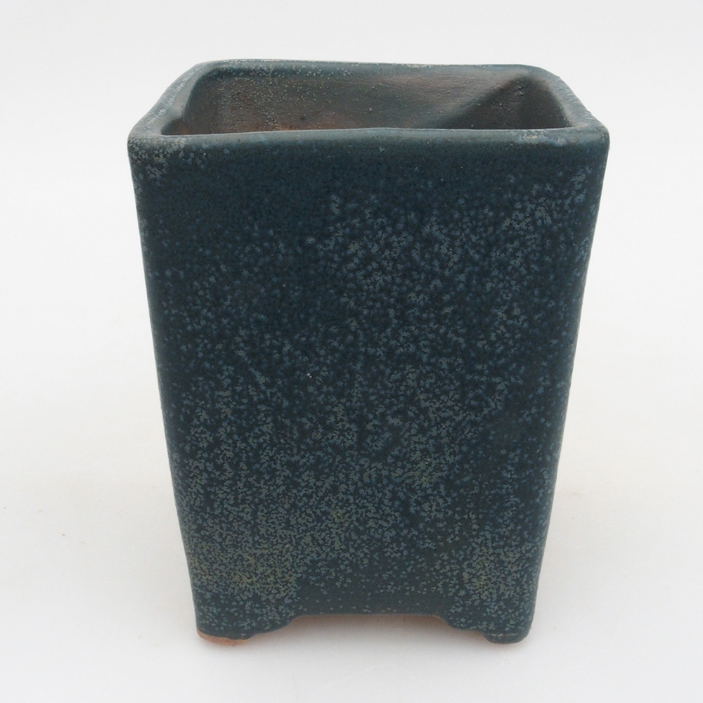 Keramická bonsai miska 8,5 x 8,5 x 10,5 cm, farba modra