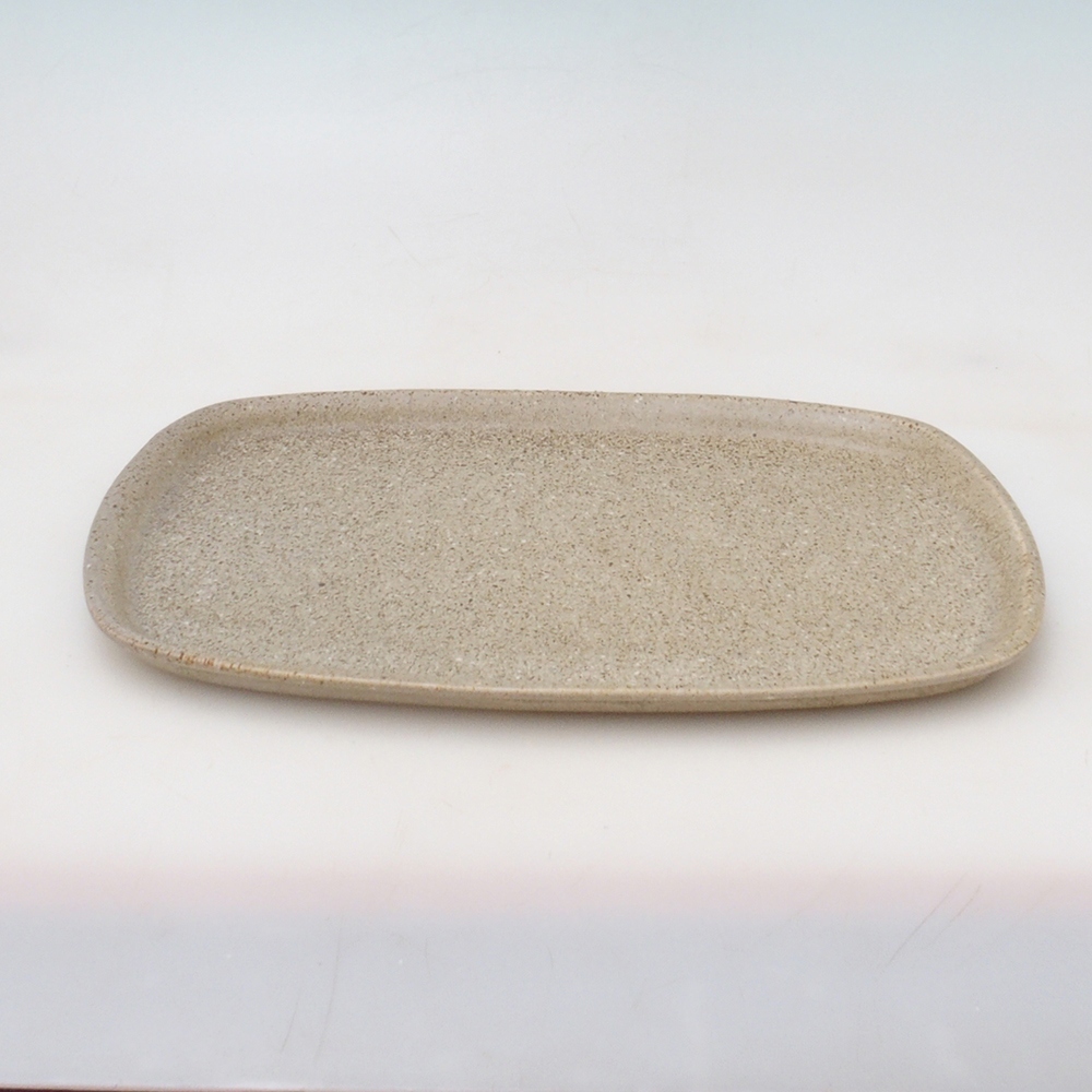 Keramický tanier H09 – 28,5 x 19,5 x 1,5 cm – béžový