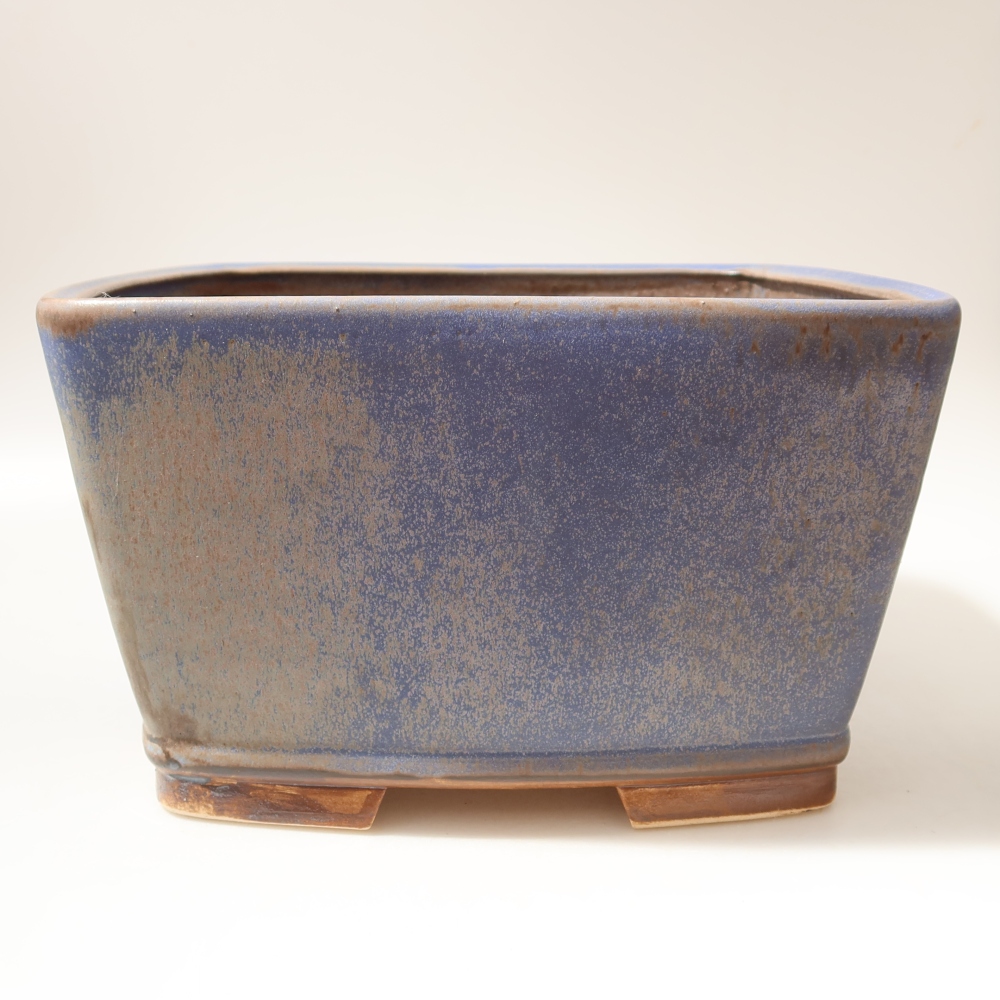 Keramická miska na bonsai 26,5 x 26,5 x 15,5 cm, farba modrá