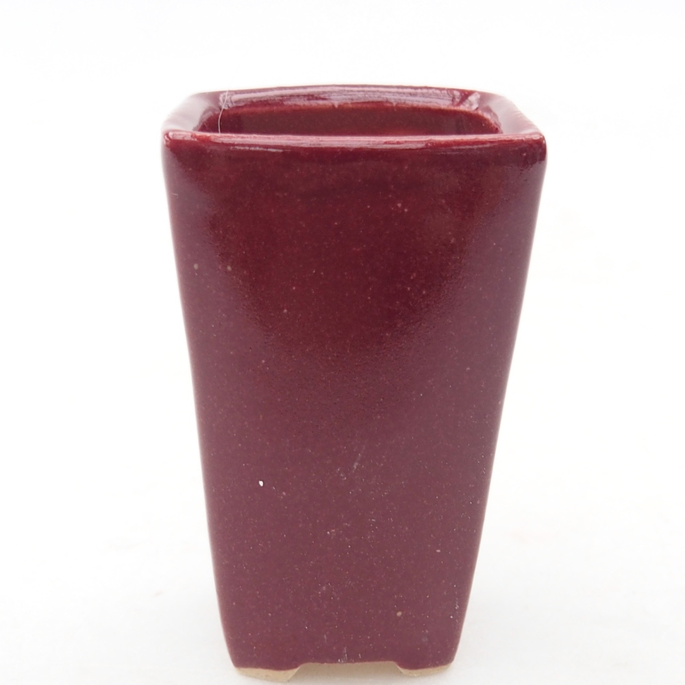 Mini bonsajová miska 3,5 x 3 x 5,5 cm, farba bordová