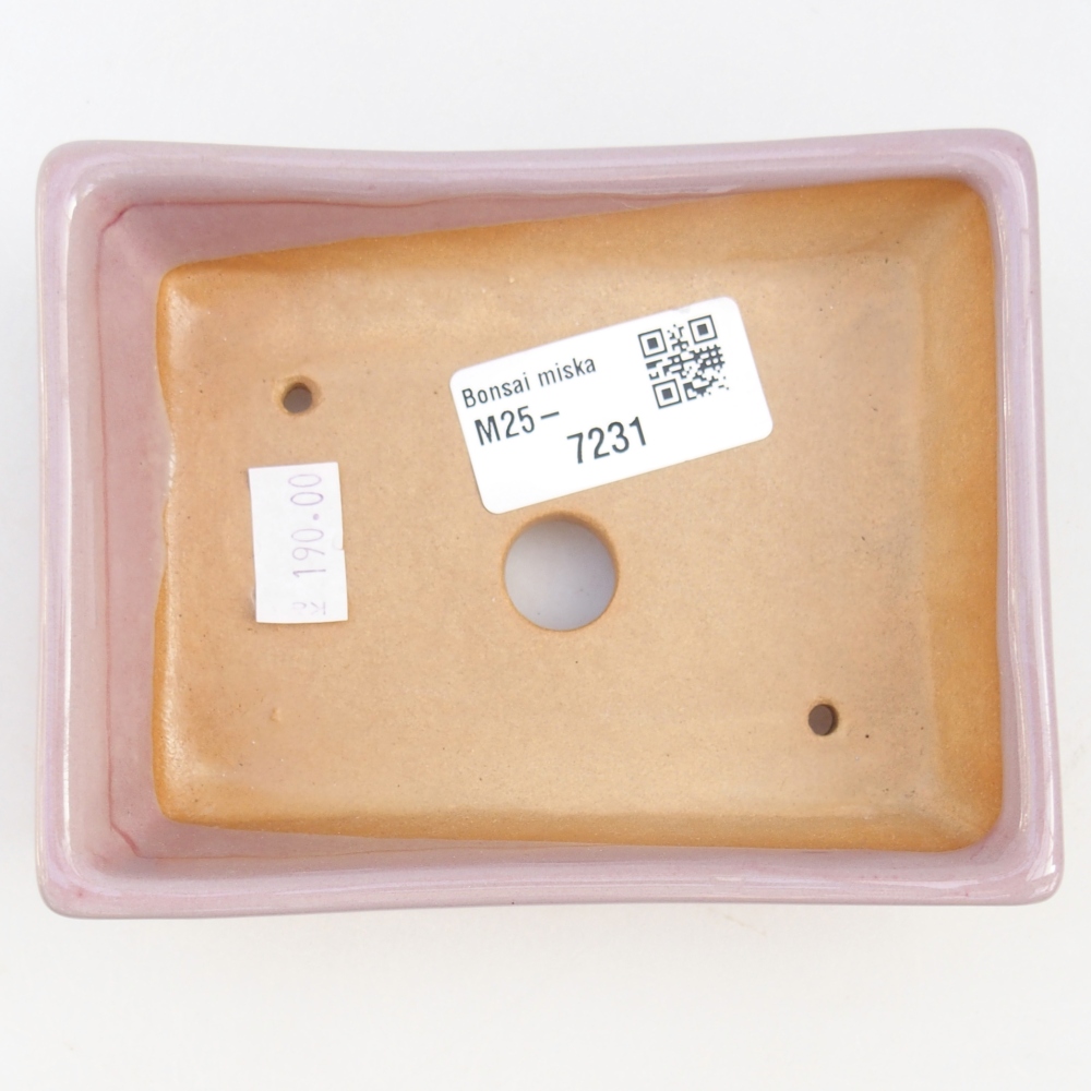 Keramická miska na bonsaje 12 x 9 x 3,5 cm, ružová