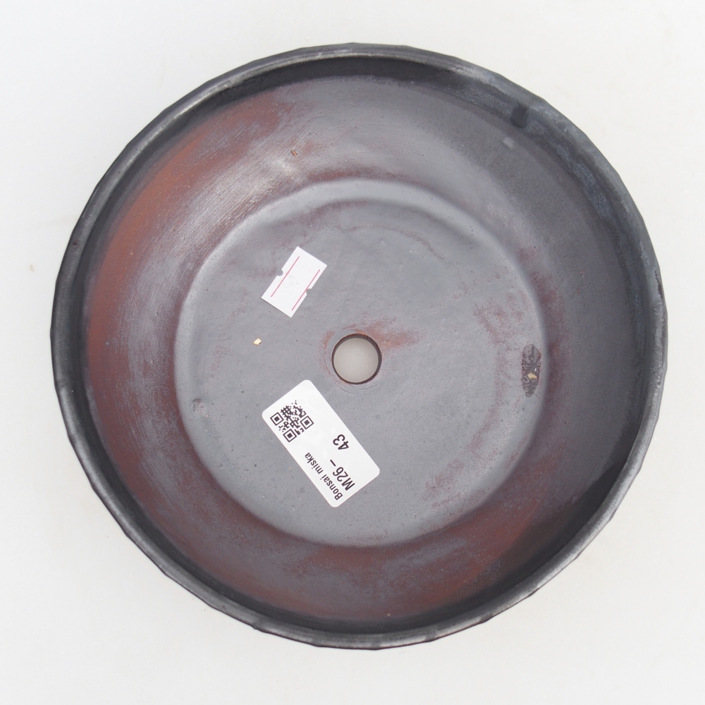 Keramická miska na bonsaje 18 x 18 x 5,5 cm, čierna