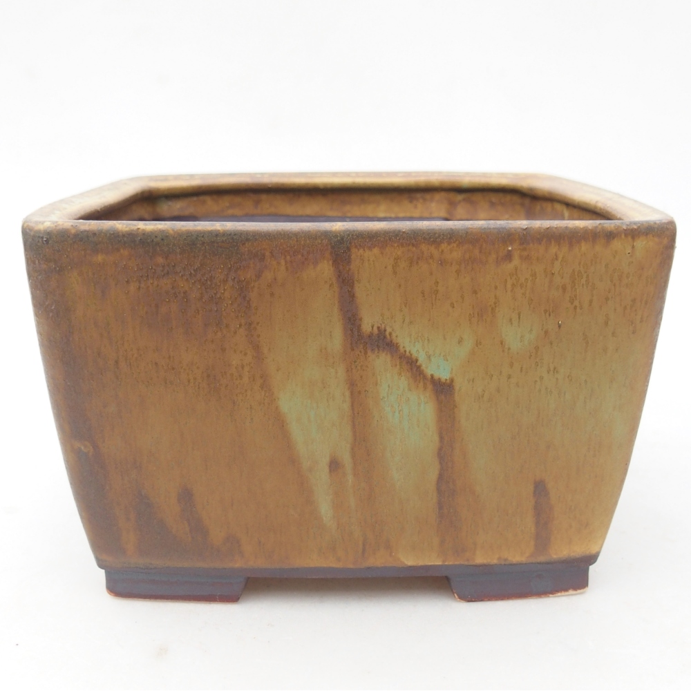 Keramická bonsajová miska 16 x 16 x 10 cm, zelená