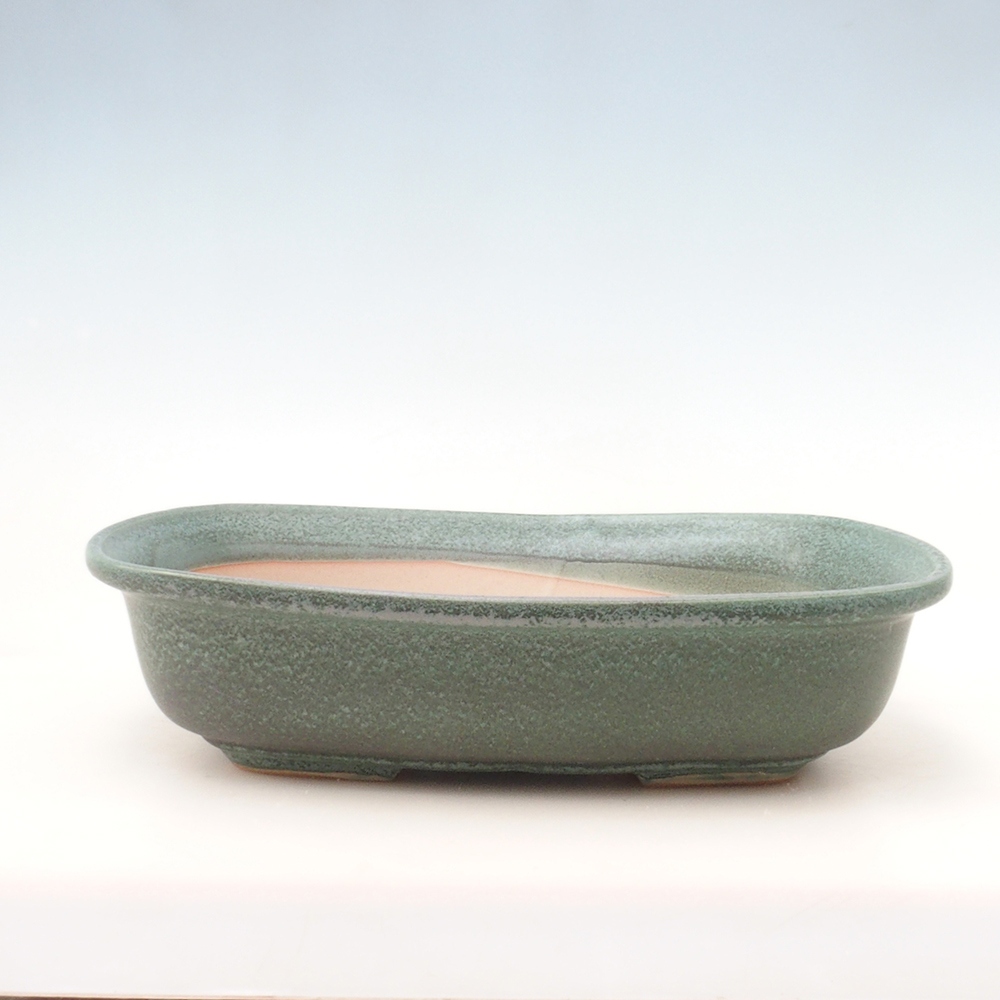 Bonsai miska + podmiska H10 – 37 x 28 x 9 cm. - zelená