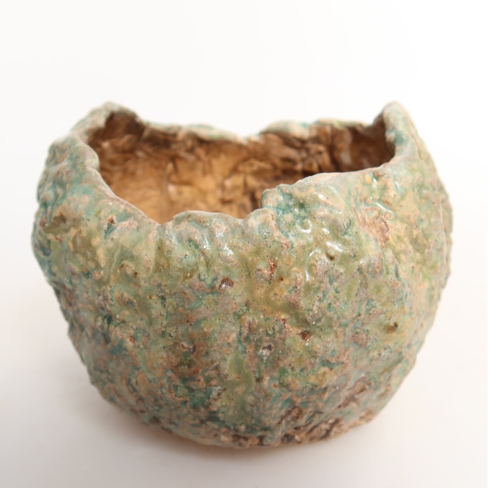 Keramická škrupina  7,5 x 7 x 6,5 cm, farba zelená