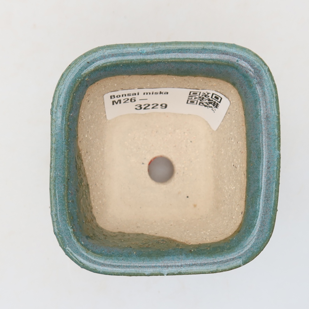 Keramická miska na bonsaje 6,5 x 6,5 x 5 cm, farba modrá