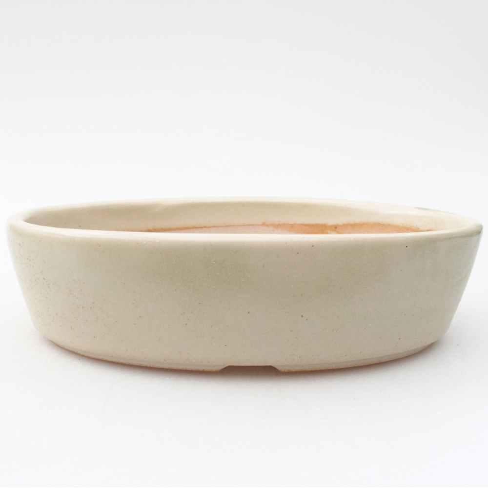 Keramická bonsajová miska 16,5 x 11,5 x 4,5 cm, farba béžová