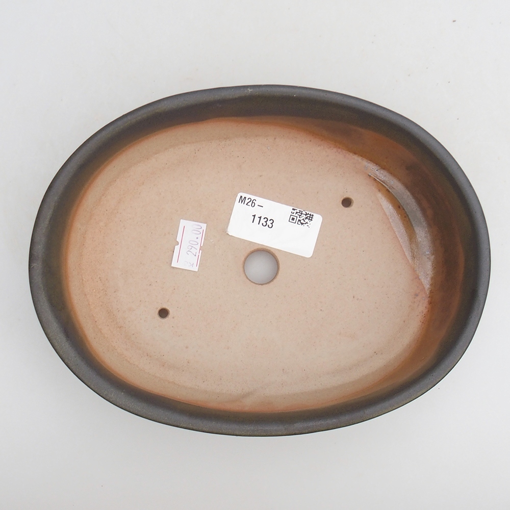 Keramická bonsajová miska 19 x 14 x 4,5 cm, zelená