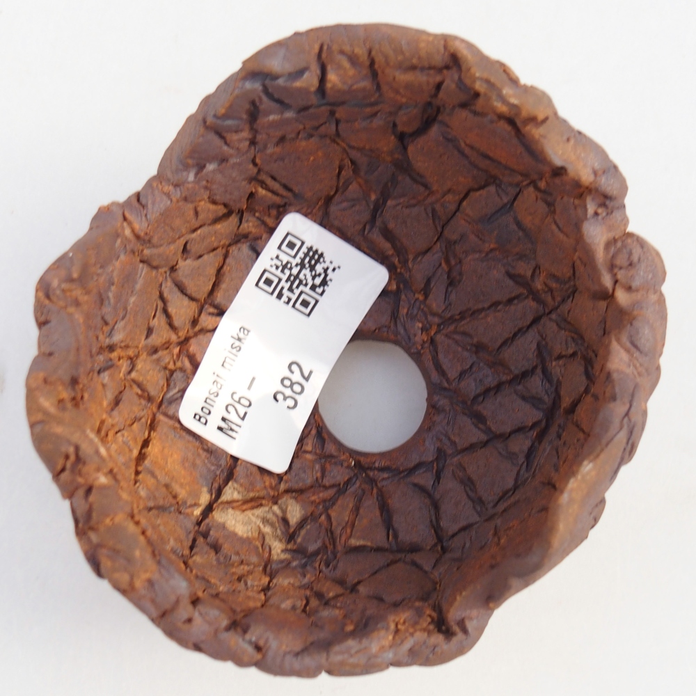 Keramická mušľa 8,5 x 8,5 x 6 cm , farba hnedá