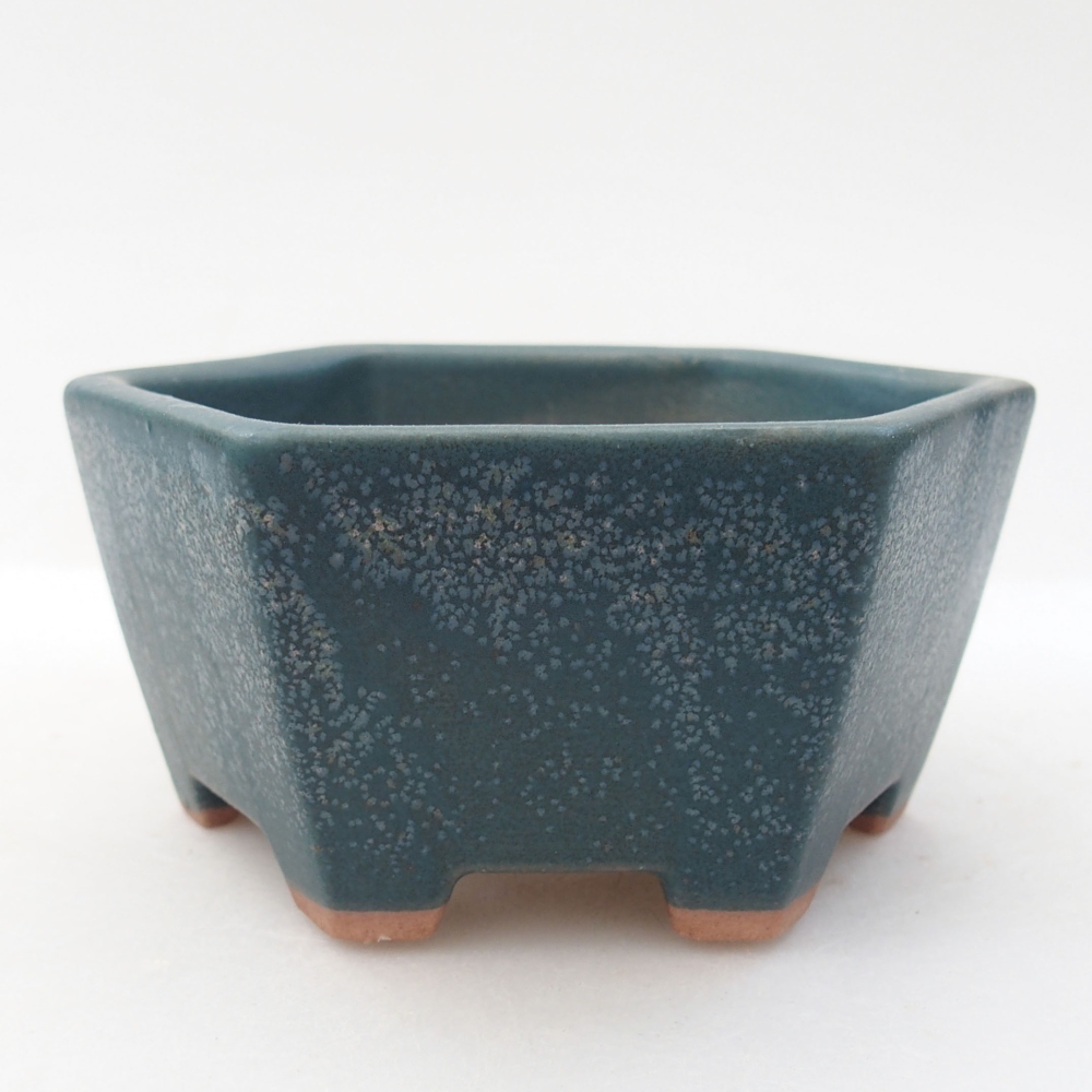 Keramická bonsai miska 10 x 9 x 5 cm, farba modra