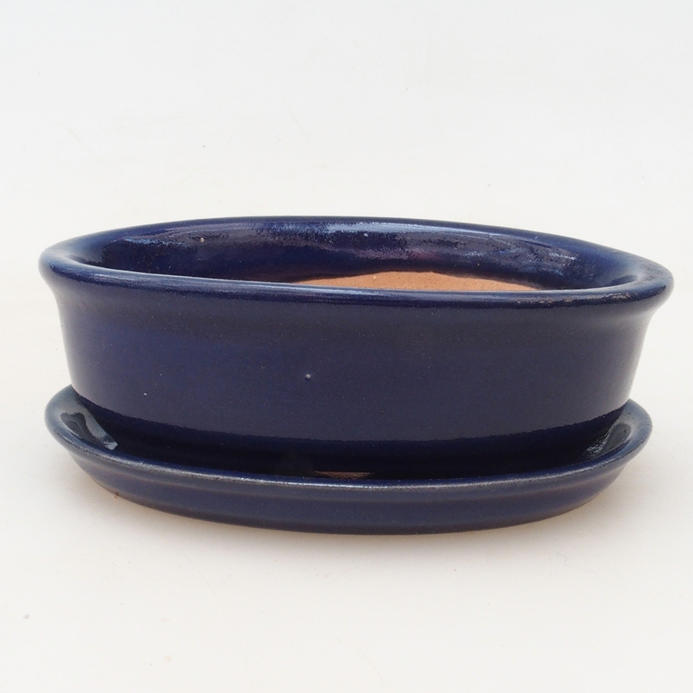 Bonsai miska + podmiska H04 - modrá
