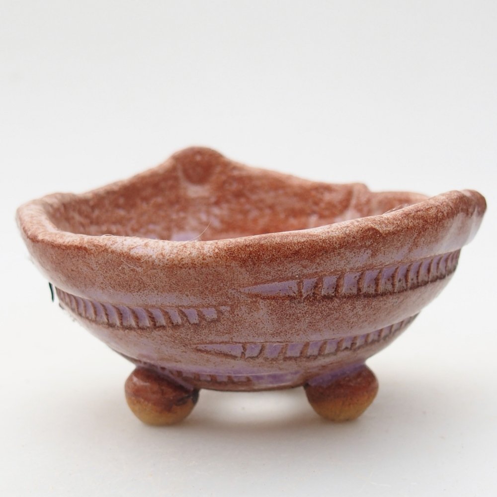 Keramická mušľa 9 x 8,5 x 6,5 cm, farba fialová