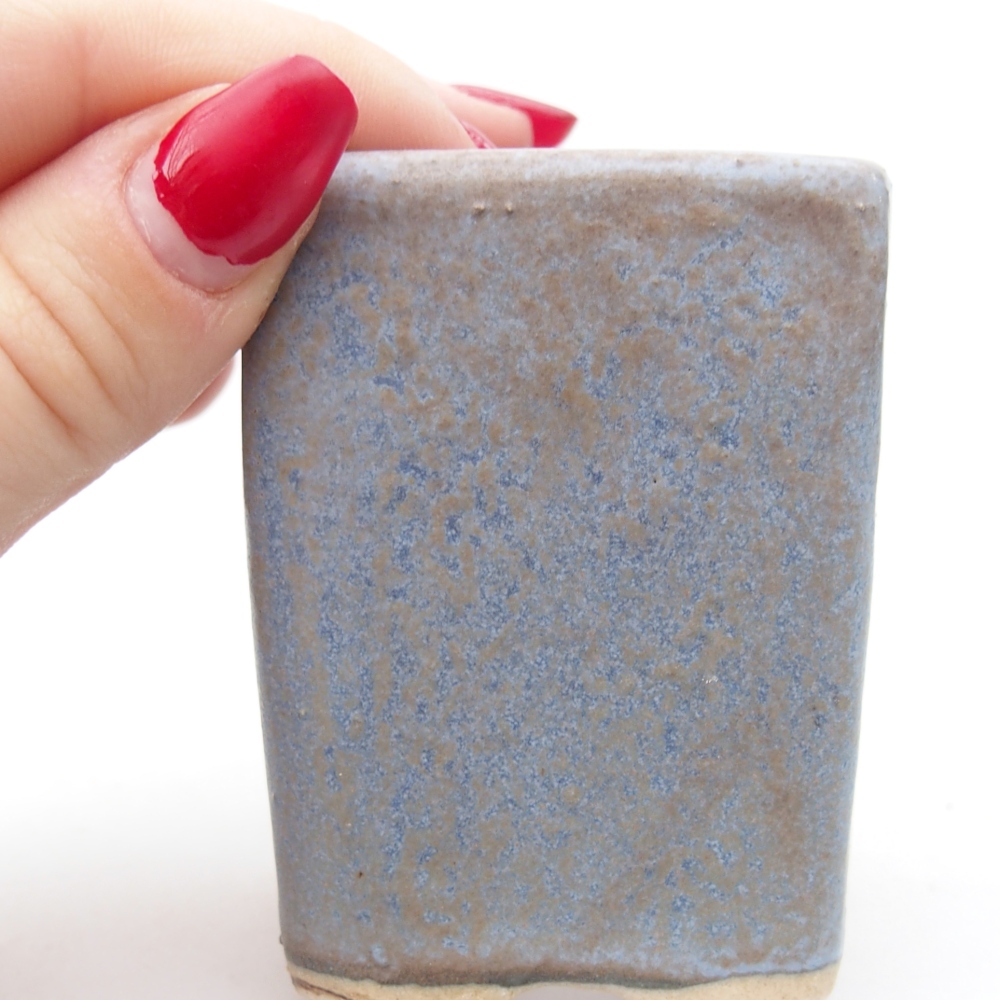 Keramická miska na bonsaje 5 x 5 x 6,5 cm, farba modrá