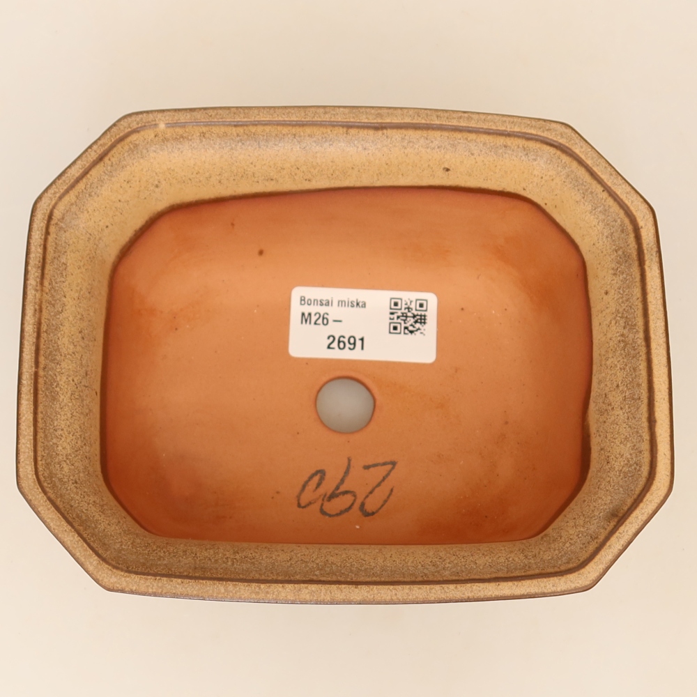 Keramická miska  15 x 12 x 7 cm, farba hnedá