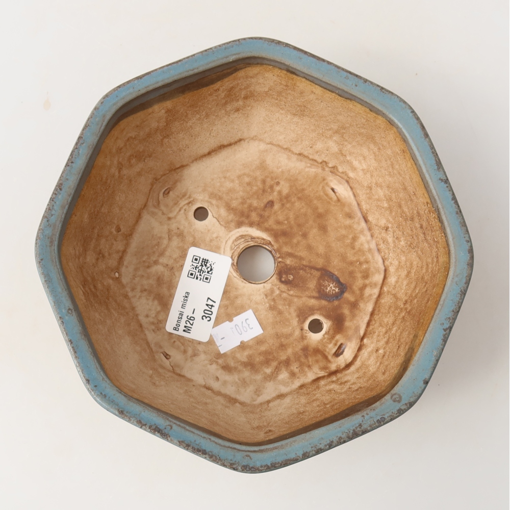 Keramická miska na bonsai 17 x 16 x 6,5 cm, farba modrá