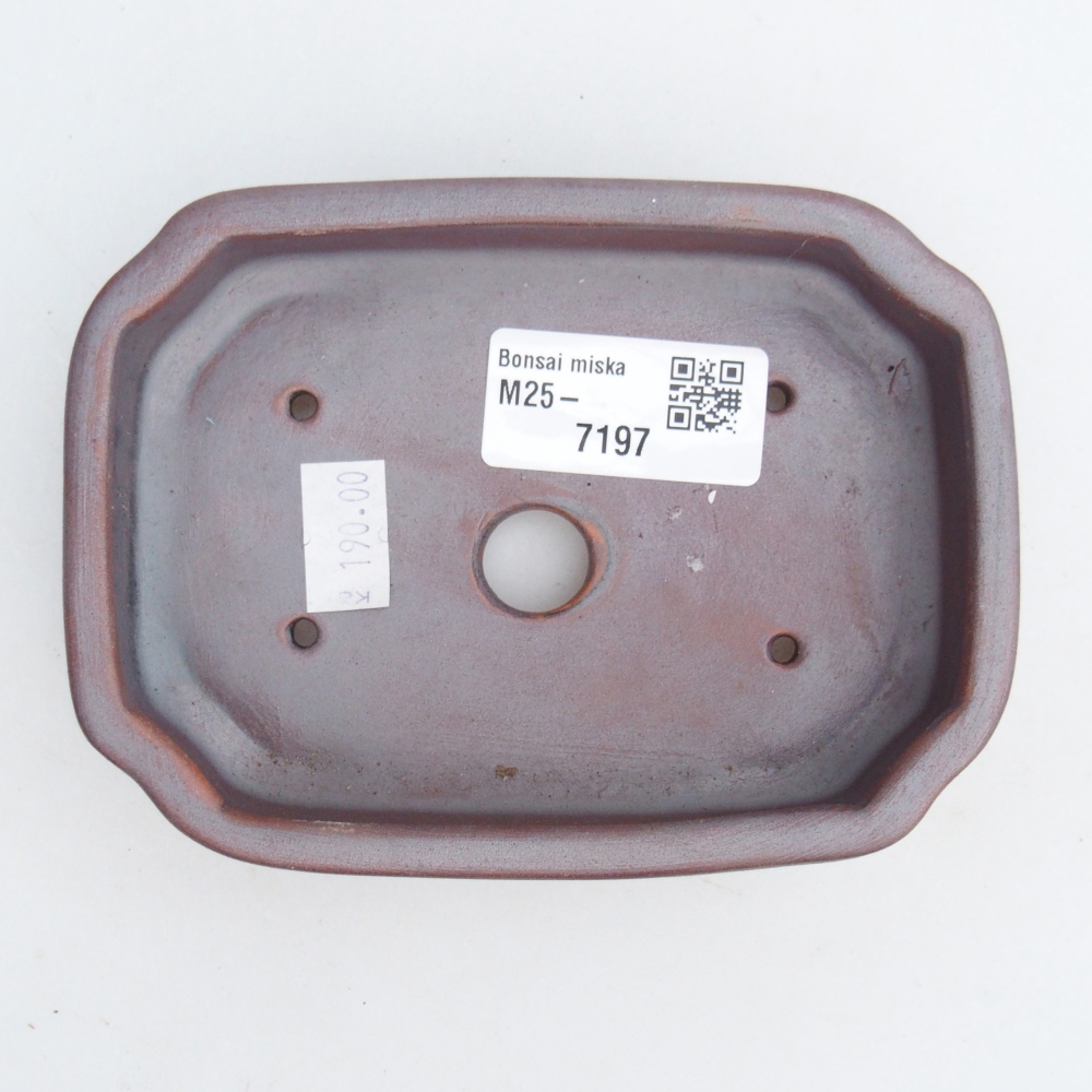 Keramická miska na bonsaje 13 x 9 x 3 cm, farba kovu