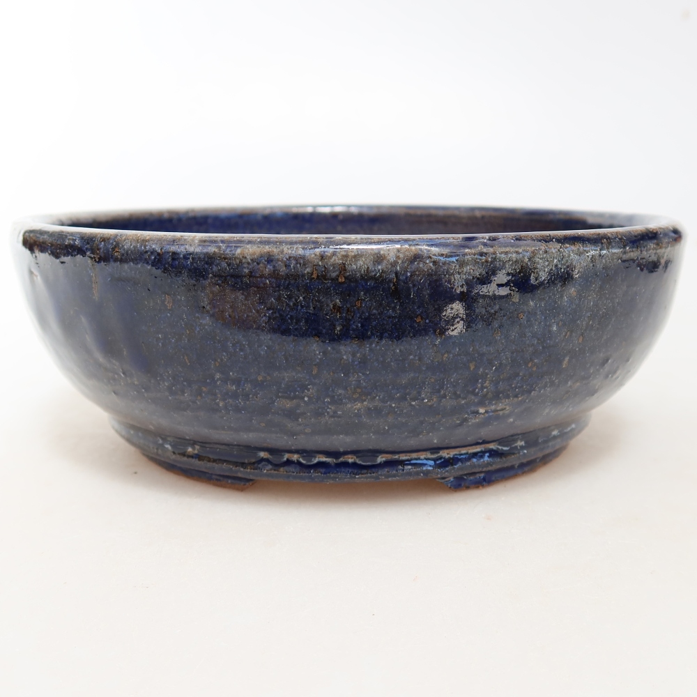 Keramická miska na bonsaje 17 x 17 x 6 cm, farba modrá