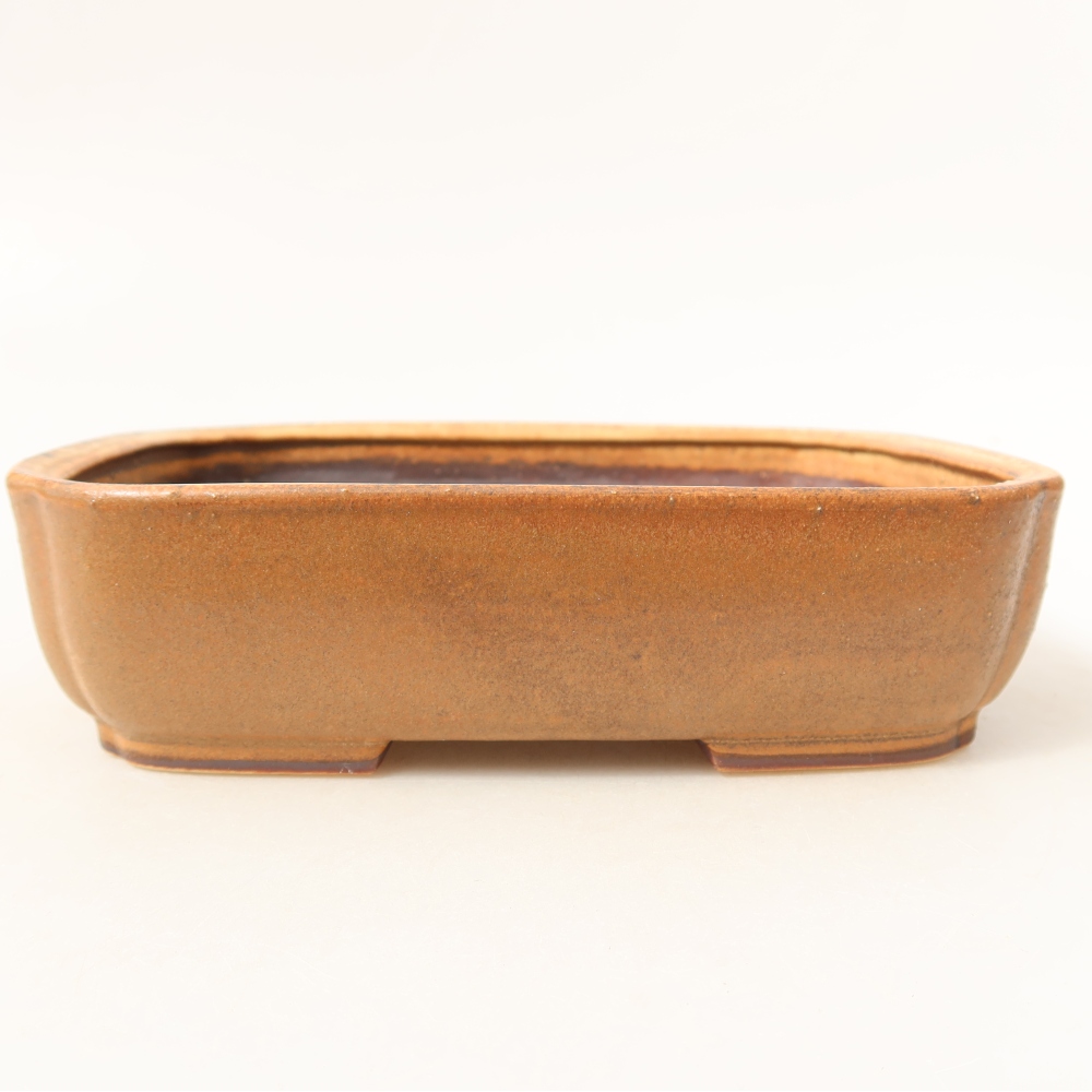 Keramická miska na bonsai 17,5 x 14 x 5 cm, farba hnedá