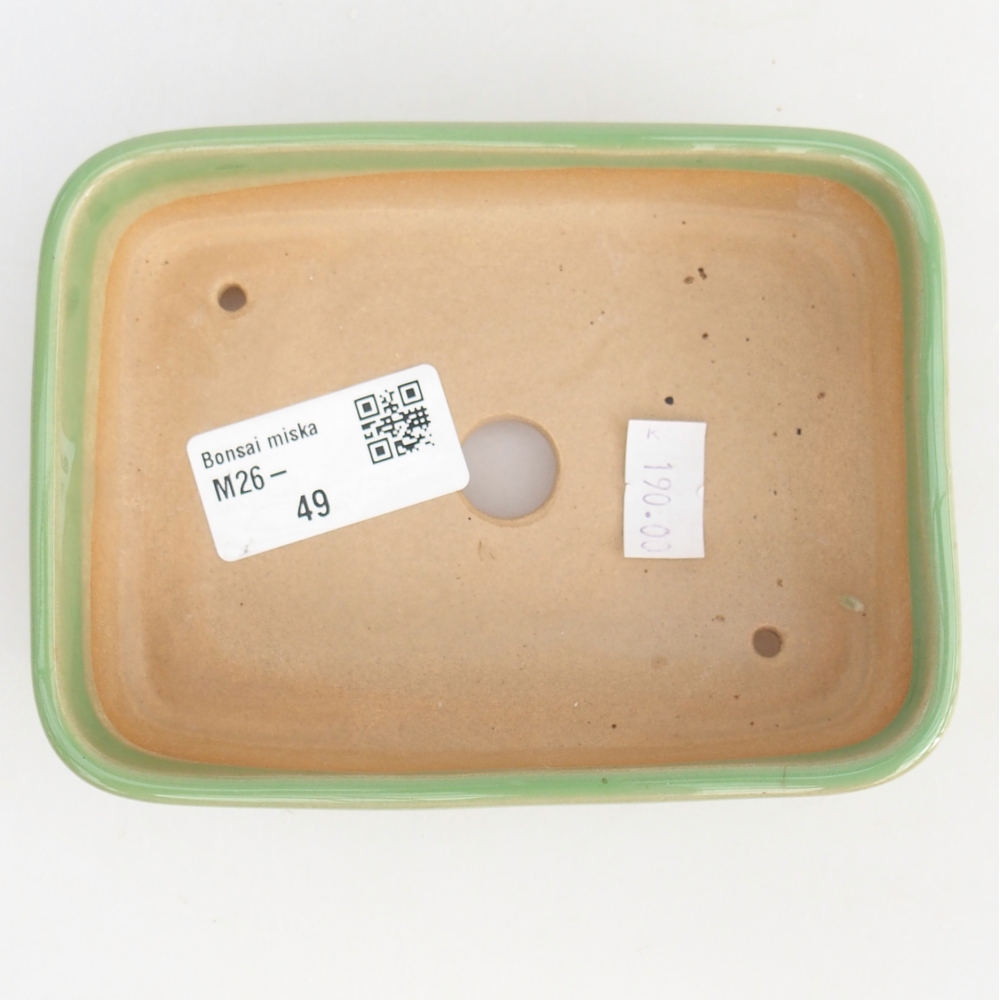 Keramická miska na bonsaje 12,5 x 9,5 x 3,5 cm, zelená
