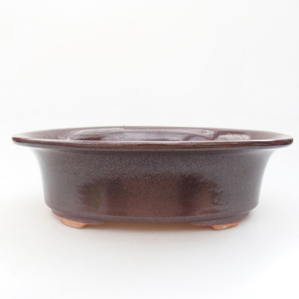 Keramická bonsai miska 23 x 18 x 6,5 cm, farba hnedá