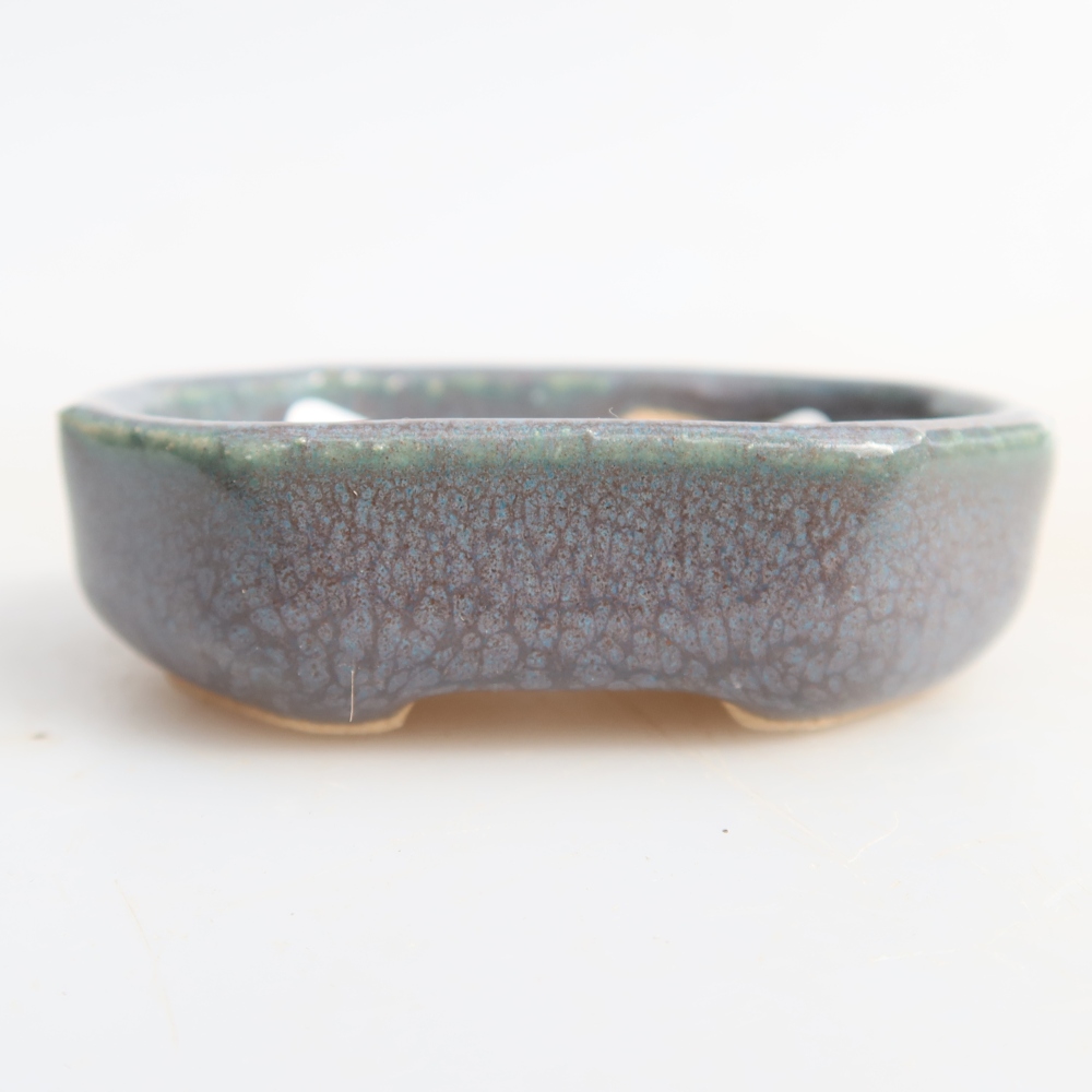 Keramická miska na bonsaje 5,5 x 4,5 x 2 cm, farba sivá