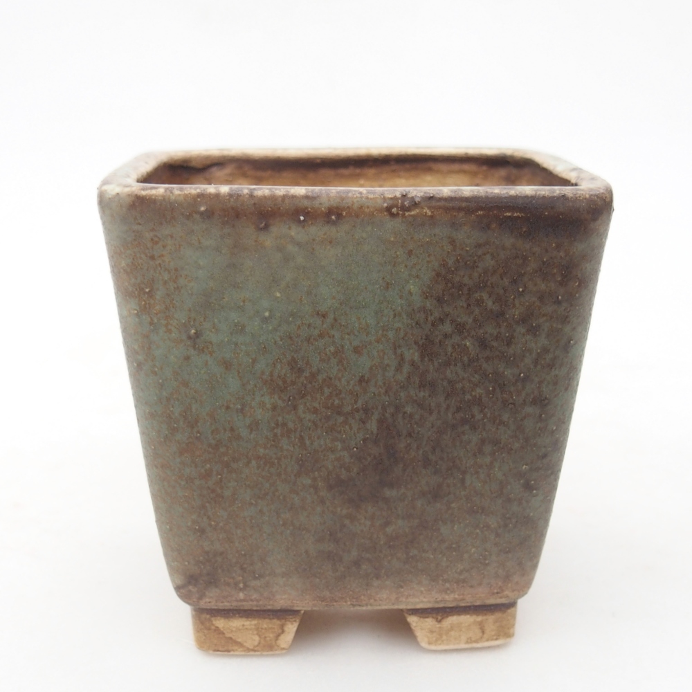 Keramická miska na bonsaje 7,5 x 7,5 x 7,5 cm, zelená