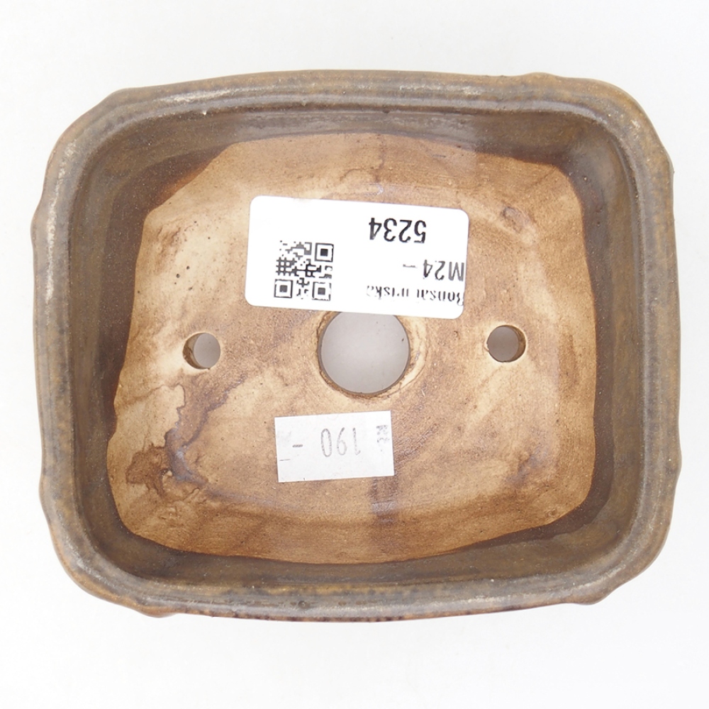 Keramická bonsai miska 10,5 x 8,5 x 4 cm, farba hnedá