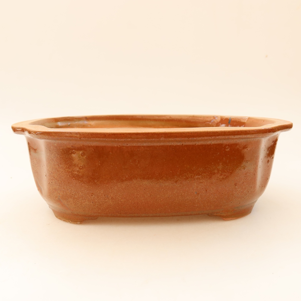 Keramická miska na bonsaje 22,5 x 17,5 x 7,5 cm, farba hnedá