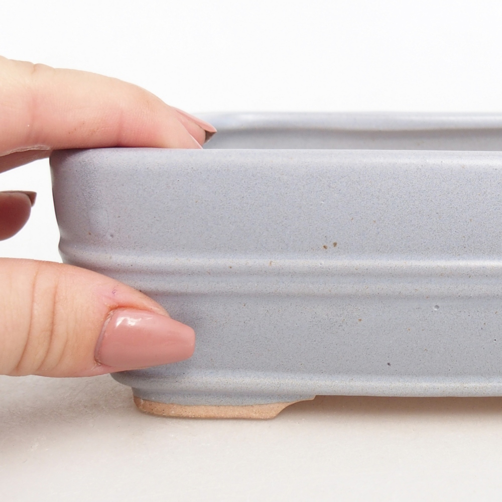 Keramická miska na bonsaje 16,5 x 12 x 5,5 cm, farba modrá